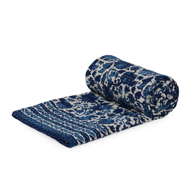 Queen Size Bedspread Indian Cotton Block Print Bedspread Etsy