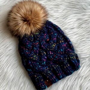 Handmade Knit Beanie Hat for Women – Soft, Cozy, Warm Wool Winter Cap, Stretchy & Comfortable, Perfect Gift for Cold Weather
