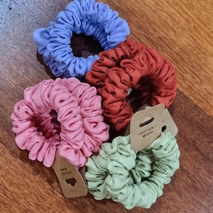 Set of Kids Skinny scrunchies  small hair ties petite  accessories Toddler  elastic skinny  ponytail  and braids holders for Little Girls