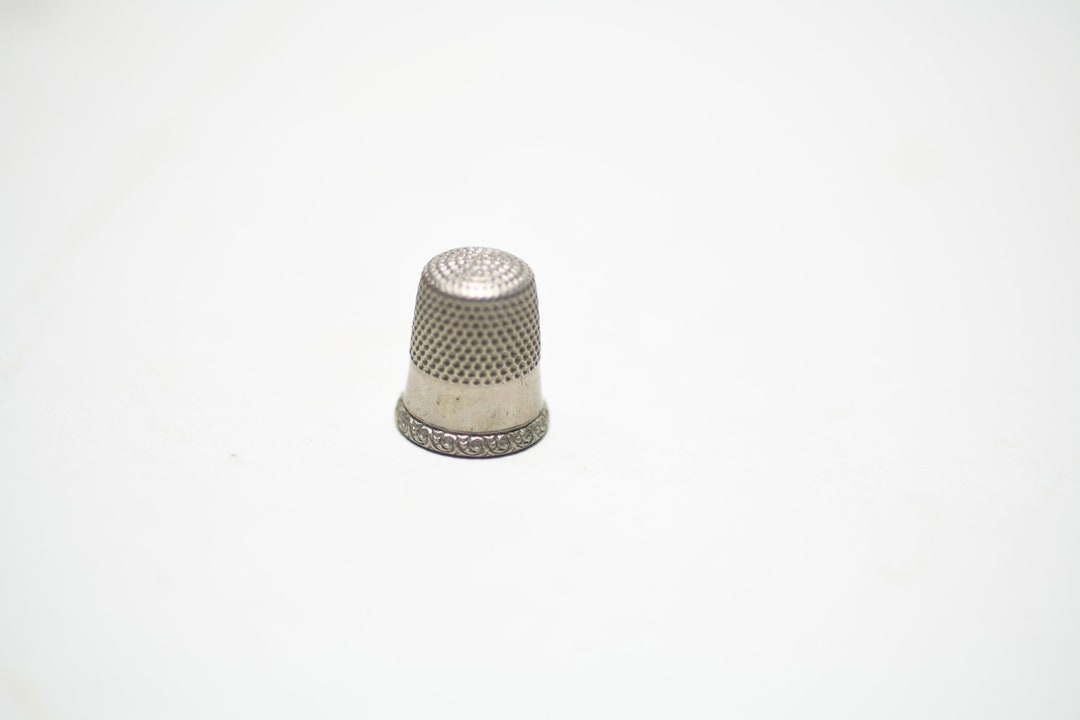 Vintage Silver Thimble Size 7 Swirl Pattern on Rim Apex Etsy