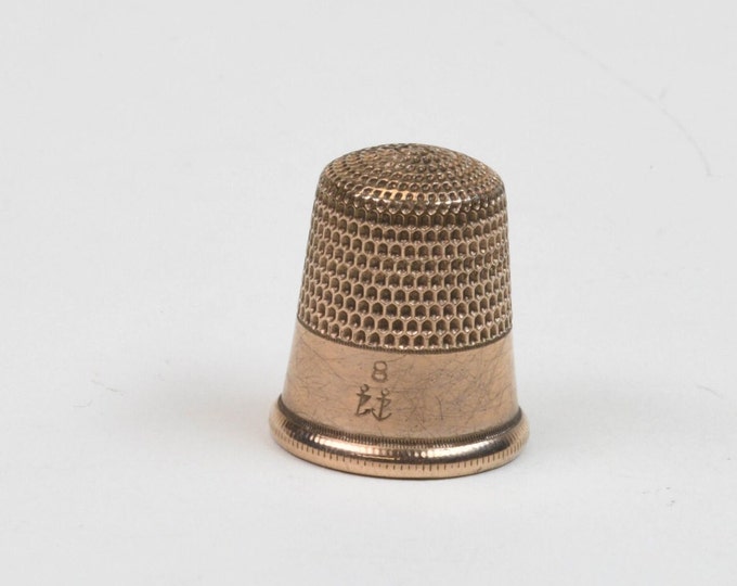 Vintage Gold Filled Thimble Marked With Two Anchors Etsy