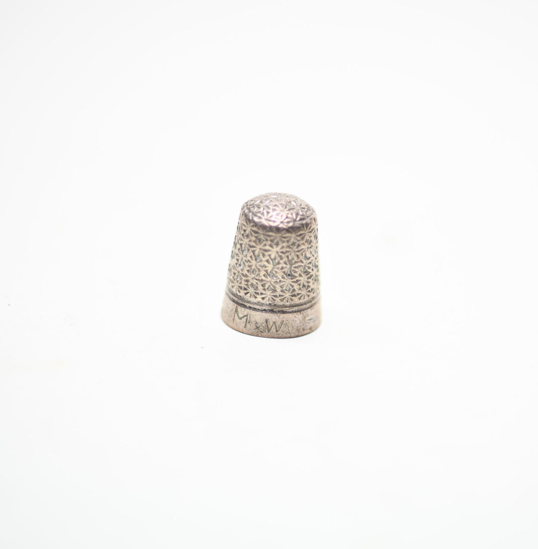 Vintage Silver Thimble m X W Pat. 9 - Etsy