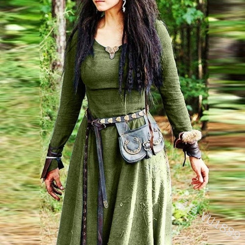 Viking Wedding Dress Fantasy Dress Ren Faire Costume Larp Etsy