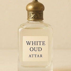 White Oud Attar | Natural Alcohol-Free Perfume Oil | Arabian Musk Fragrance | Unisex Long-Lasting Attar Gift