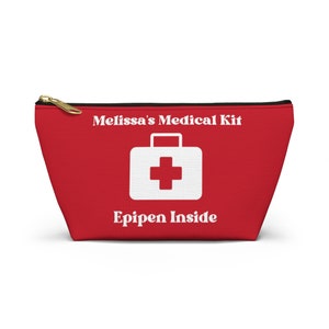 Medical Bag Personalized, Epipen bag, Epipen Case, Adrenal Insufficieny Bag, Seizure Medication Bag, Medical Supply Bag, Medication Bag