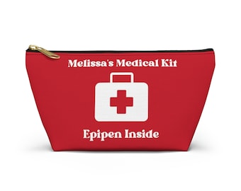 Medical Bag Personalized, Epipen bag, Epipen Case, Adrenal Insufficieny Bag, Seizure Medication Bag, Medical Supply Bag, Medication Bag