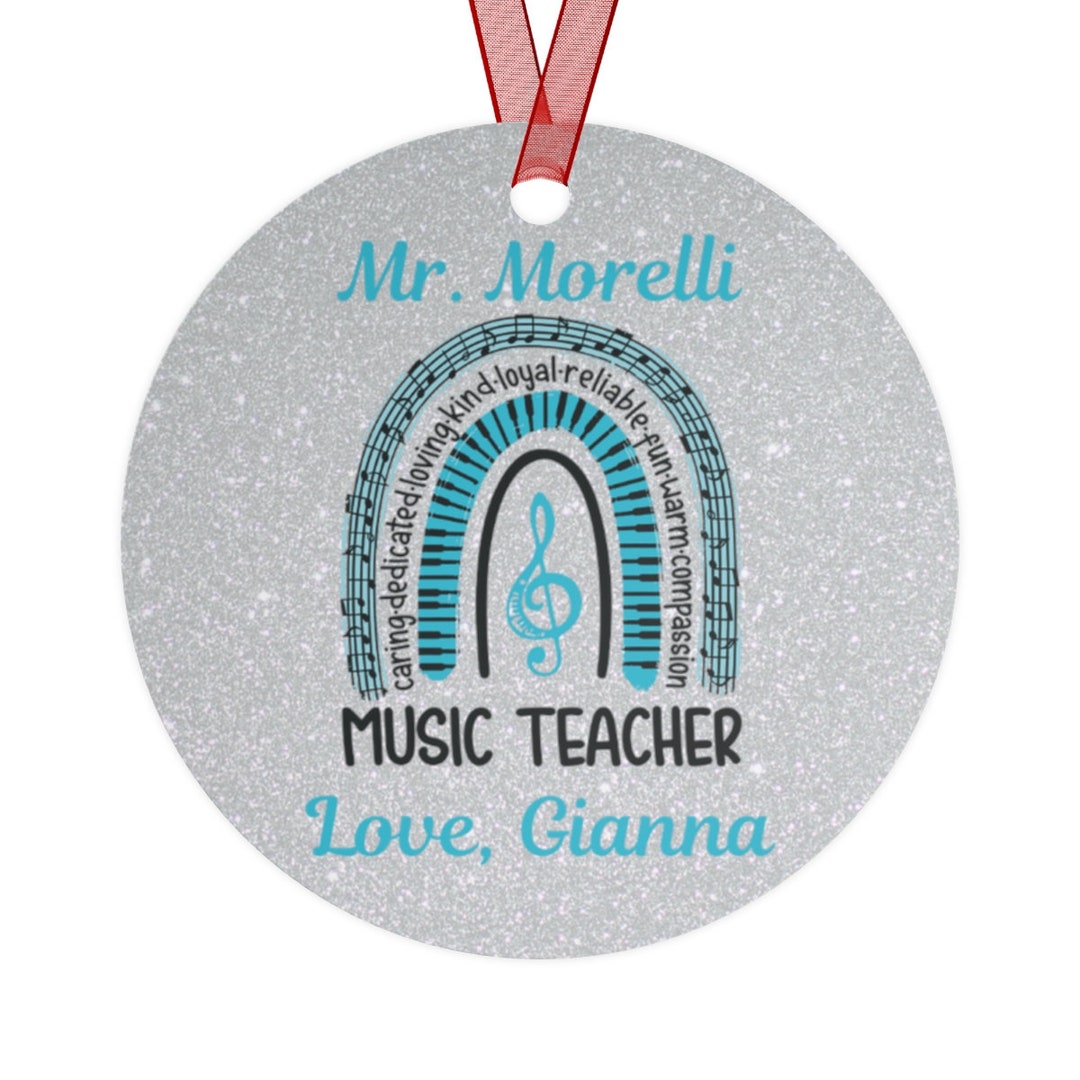 Personalized Music Teacher Ornament From Music Student, Music Teacher