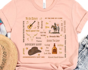 Mitchell Tenpenny Country Musik Tracklist Shirt, Song Lyrics T Shirt, Country Musik Konzert Shirt, Geschenk für Mitchell Tenpenny Fan