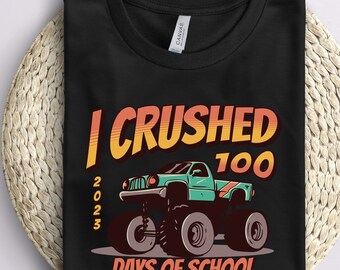 100 Days of School T Shirt, Crushed 100 Days of School, 100 Days School Boys, 100 Days T Shirt, 100 Day Boy Shirt, First 100 Days Of School