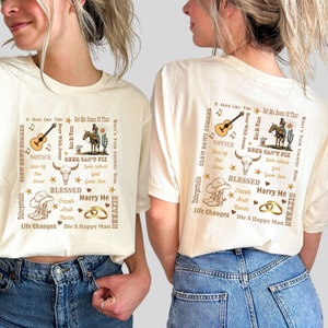Thomas Rhett Shirt, Country Song Shirt, Country Music Lyrics Shirt, Nashville Shirt, Country Girl Shirt, Country Music Tour 2023 TShirt