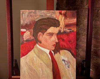 Original Acrylic Portrait Painting | Male Portrait Study Inspired by Sorolla | Figurative Art | 14x11