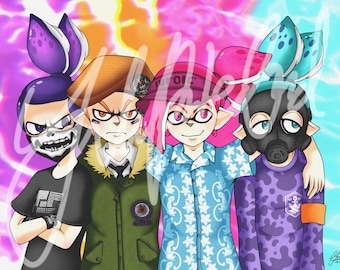 Splatoon Manga S4 Art Print