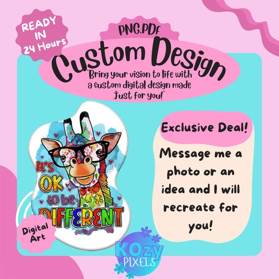 Custom Digital Design, PNG PDF, Sublimation Graphic