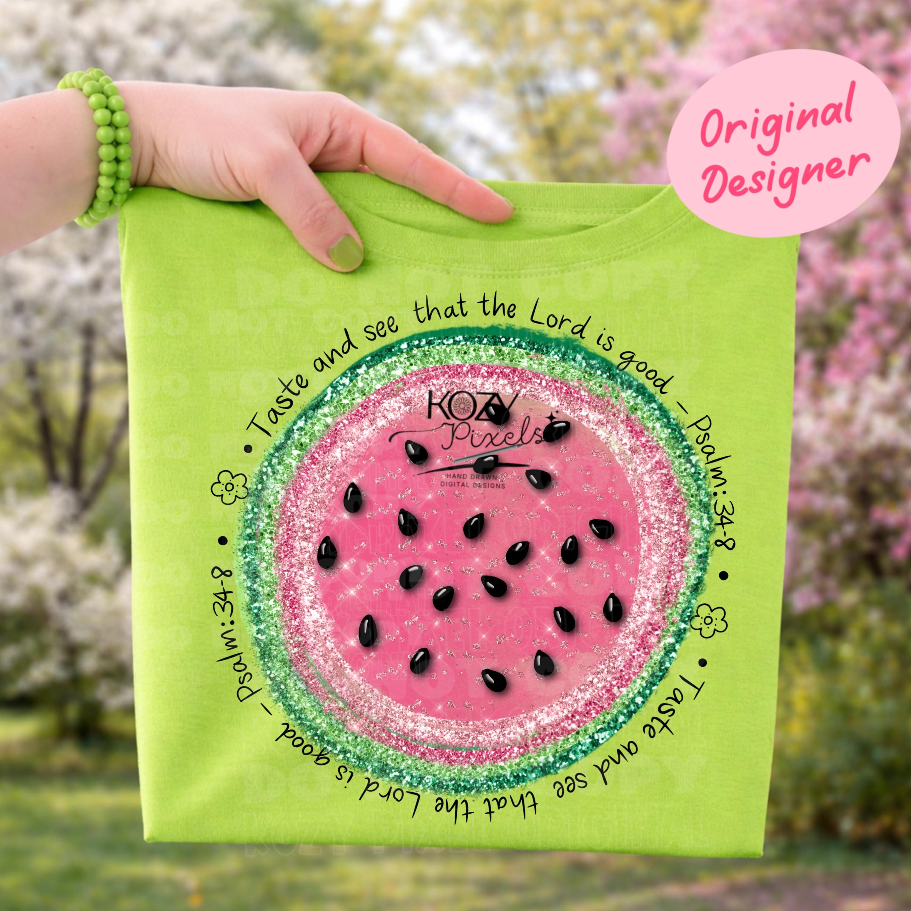 Watermelon Scripture Glitter Watermelon Png, Christianity Bible Verse PNG, Spiritual Fruit ...