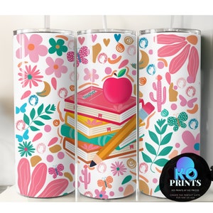 Back to School Tumbler Wrap, Teaching PNG, Boho Teachers bundle, retro flower, Teacher life floral png, Boho floral png,Teacher Appreciation