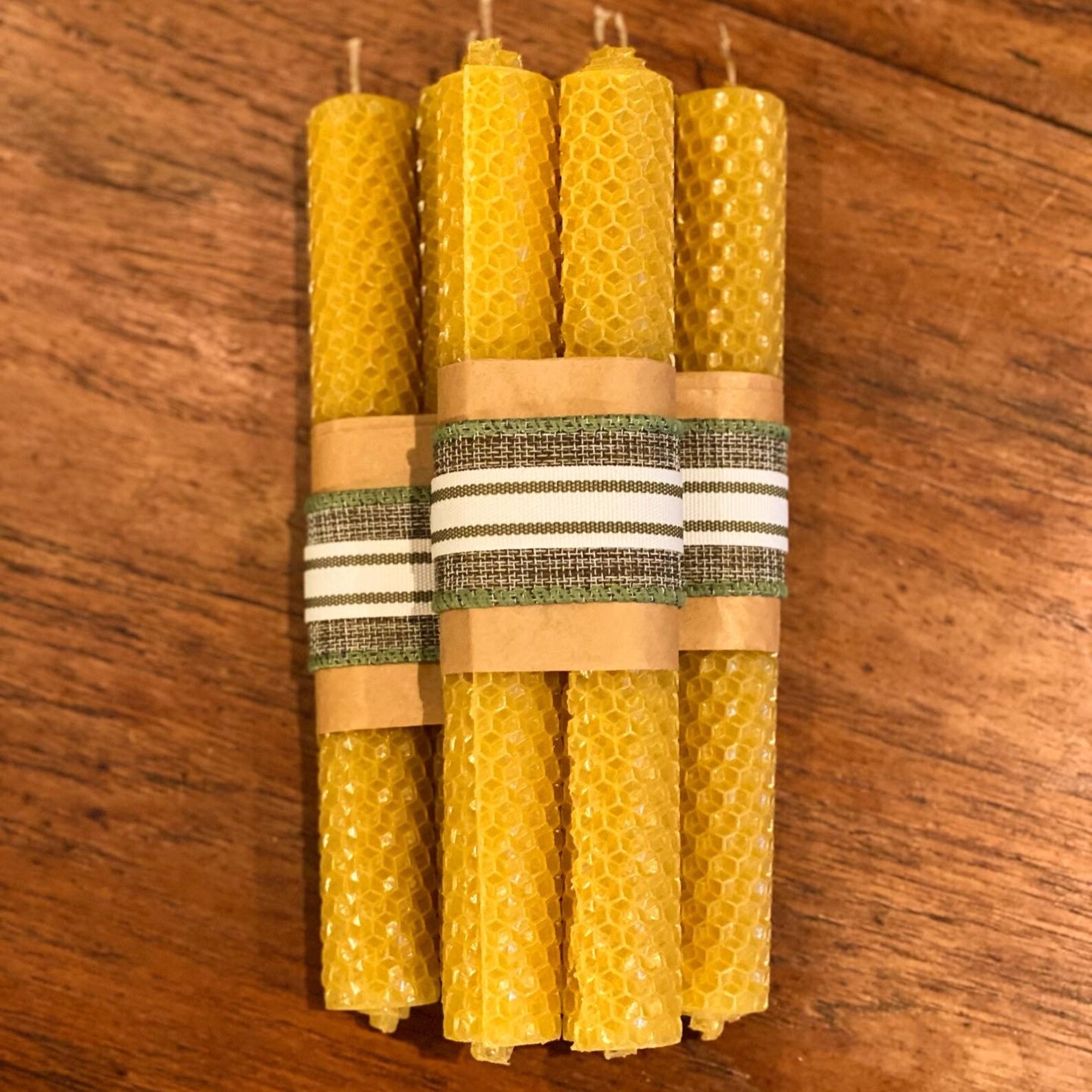 Hand Rolled Bees Wax Candle Sticks Etsy