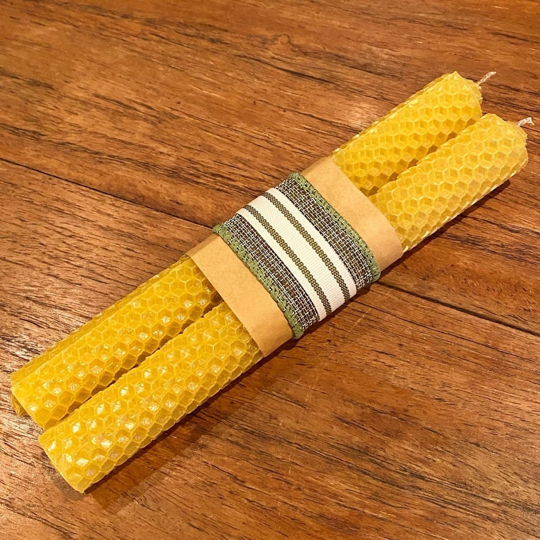 Hand Rolled Bees Wax Candle Sticks Etsy