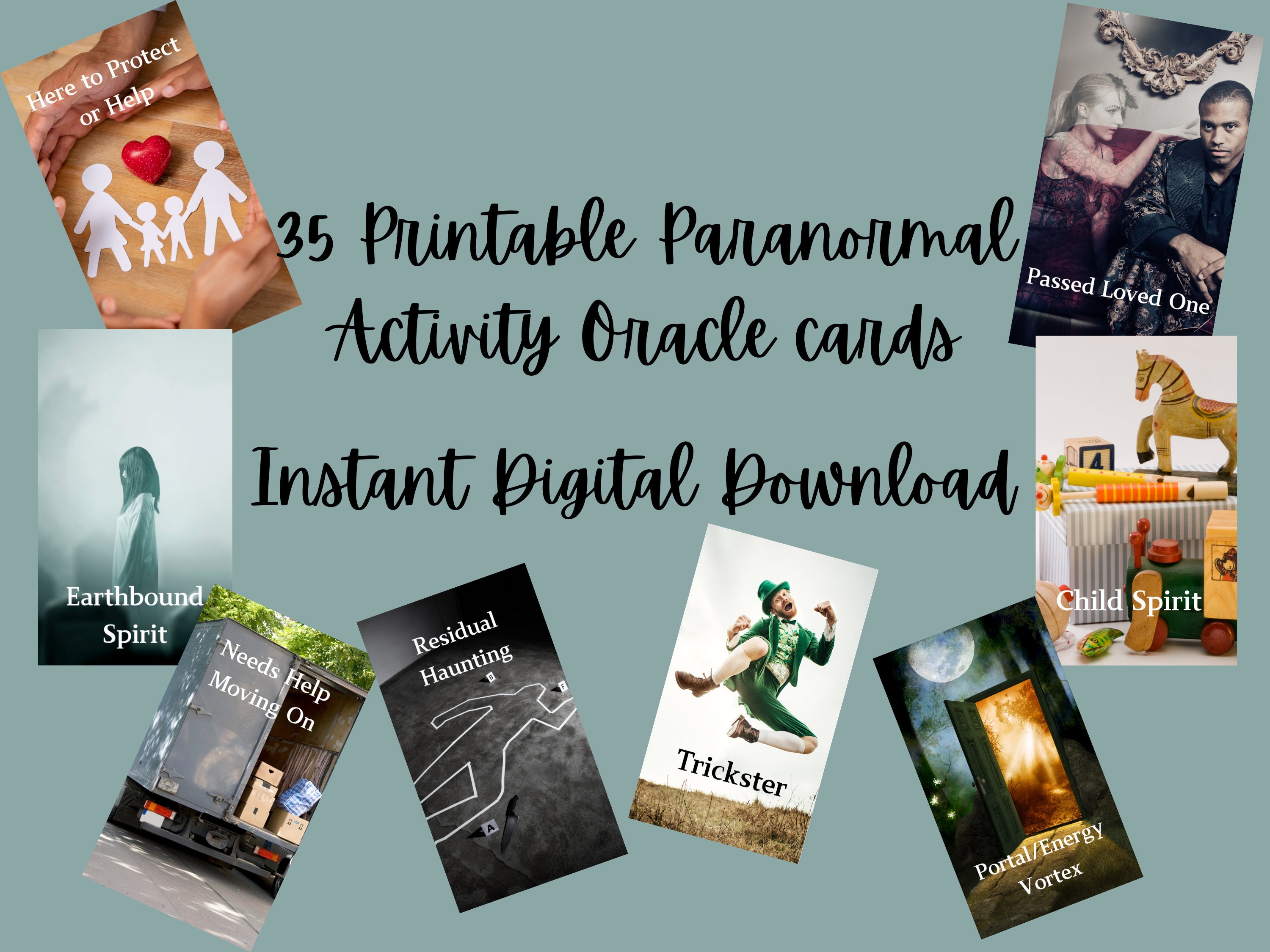 Paranormal Activity Oracle Cards, Digital Download, Paranormal