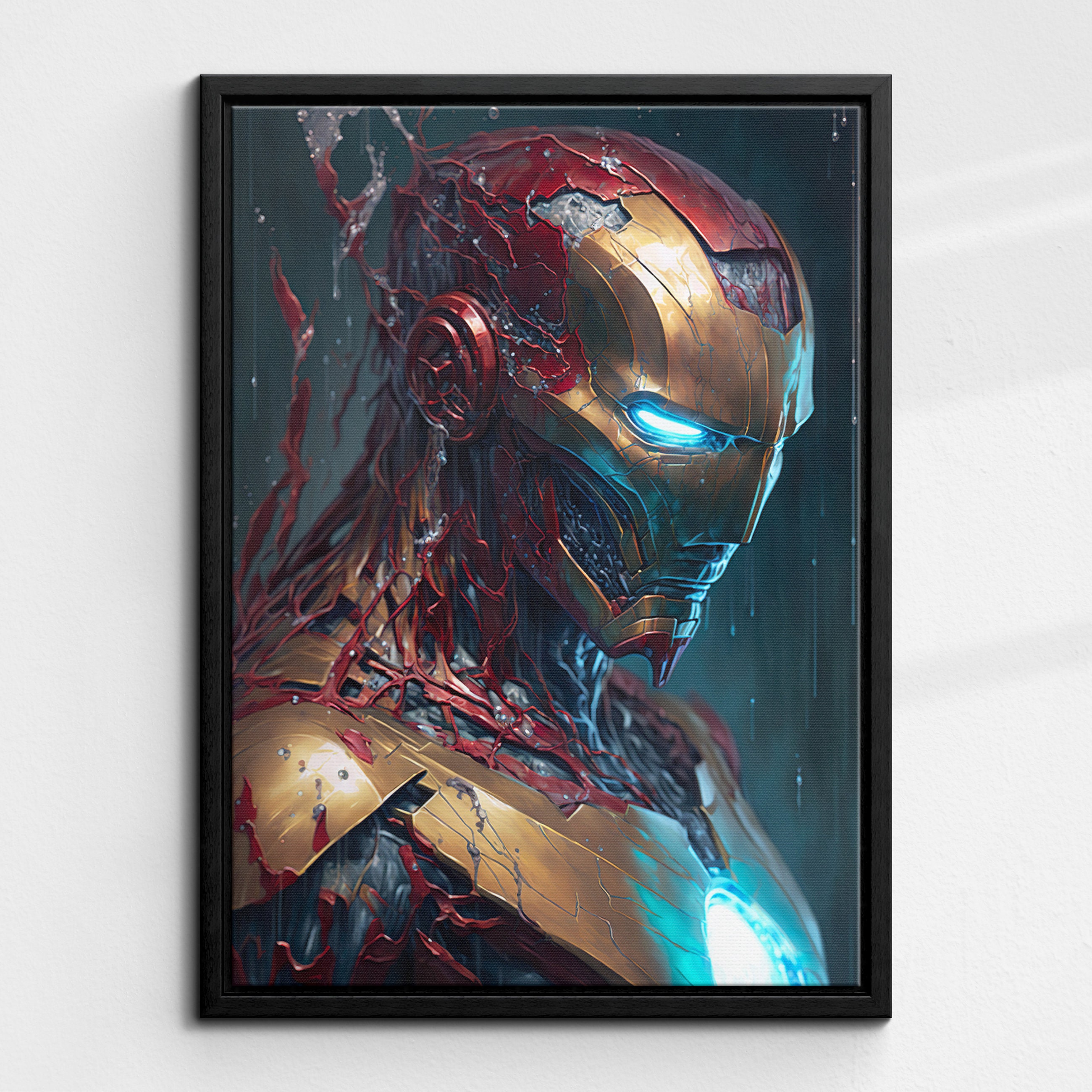 Iron Man Modern Abstract Art Graphic Drip Painting Movie - Etsy