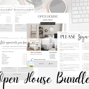 Open house bundle | Open house welcome sign | Open house sign-in sheet | Digital | Open house marketing | Real Estate digital templates
