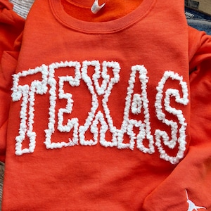 Texas Sweatshirt, Texas University, Longhorns, Longhorn Football, College Sweatshirt, Texas College Sweatshirt, Texas Longhorns