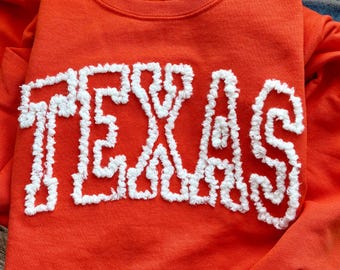 Texas Sweatshirt, Texas University, Longhorns, Longhorn Football, College Sweatshirt, Texas College Sweatshirt, Texas Longhorns