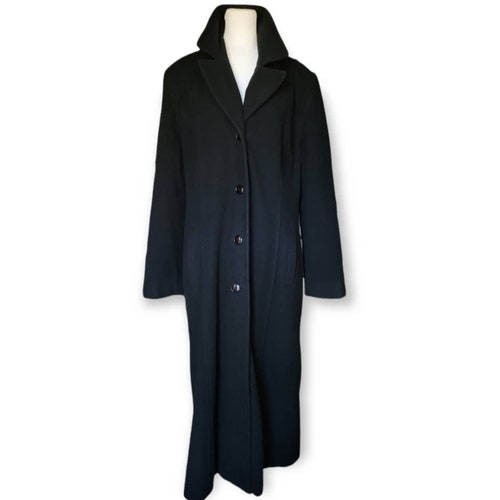 Kristen Blake Lambswool Long Black Winter Jacket Size shops 16