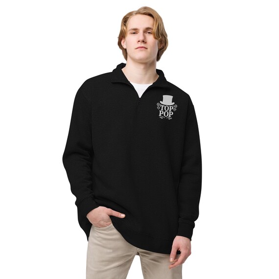 Top Pop Embroidered Quarter-zip – Father's Day Gift for Grandpa or