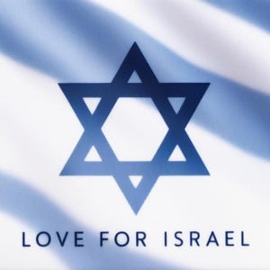 Love For Israel Stickers – Pack of 25 | 3&quot;x3&quot; Star of David Decal | Jewish Pride Vinyl Sticker for Water Bottles, Laptops & More