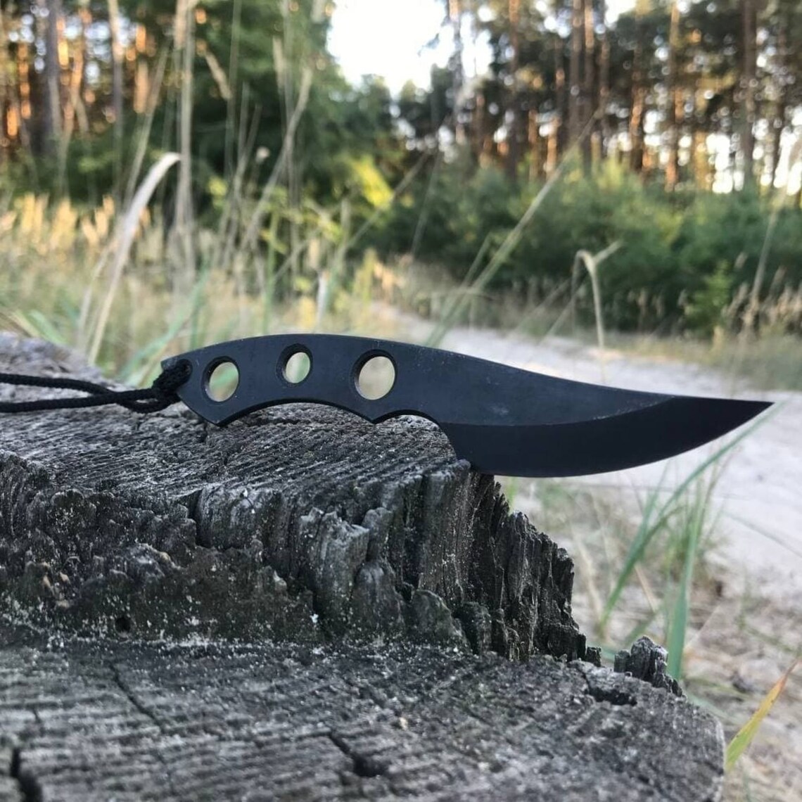 Fixed Blade Edc Utiliti Knife. Pocket Small Fixed Blade With Sheat Neck