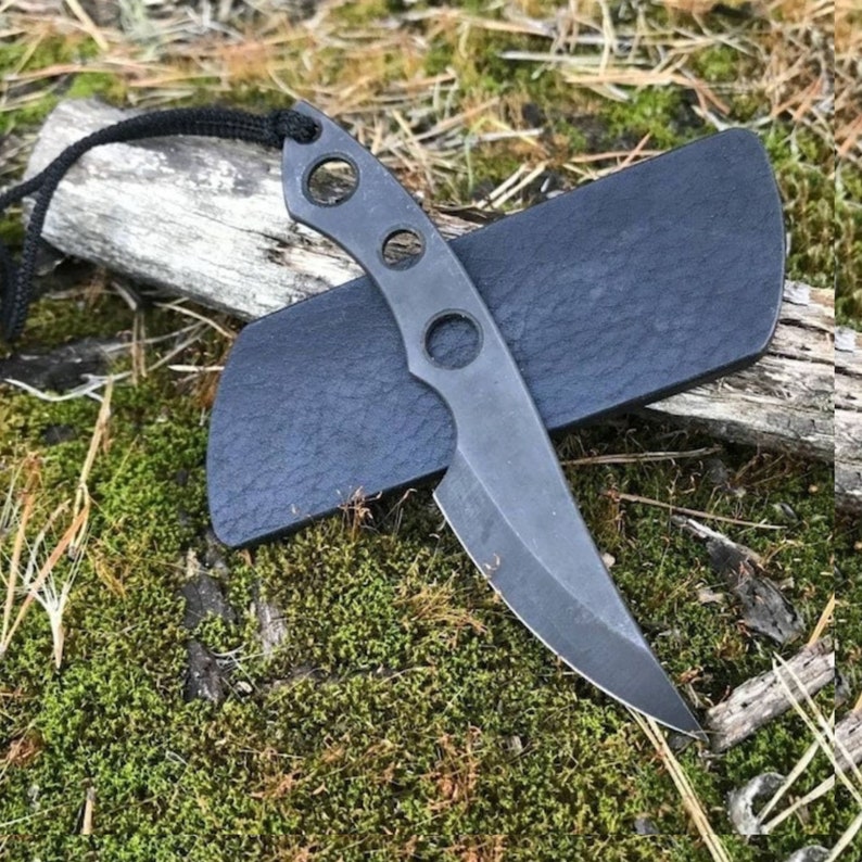 Fixed Blade Edc Utiliti Knife. Pocket Small Fixed Blade With Sheat Neck
