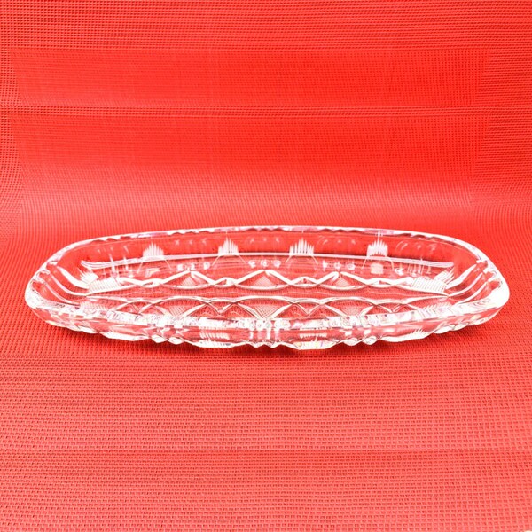 Cut Glass Tray Etsy