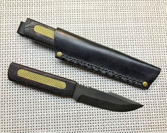 Hunting knife steel D2. Custom Fixed blades. Outdoor knife Wooden handle, sheaths. Sharp  Bushcraft knife for dad.