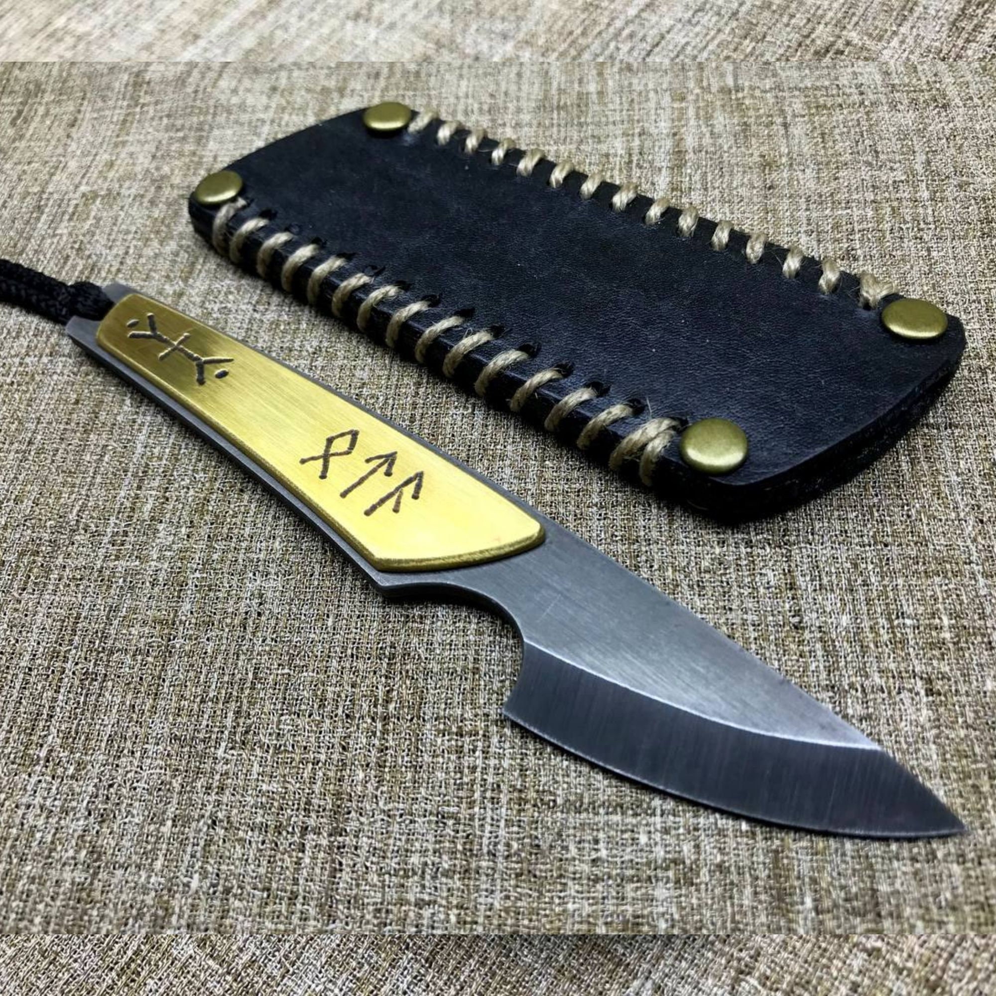 Handmade Full Tang Knife EDC/ Fixed Blade Knife and Sheath, Holder
