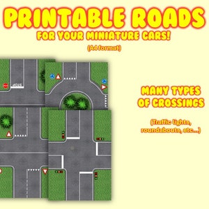 Printable Miniature Car Roads - Build Your Own Custom Race Track or City! - Etsy