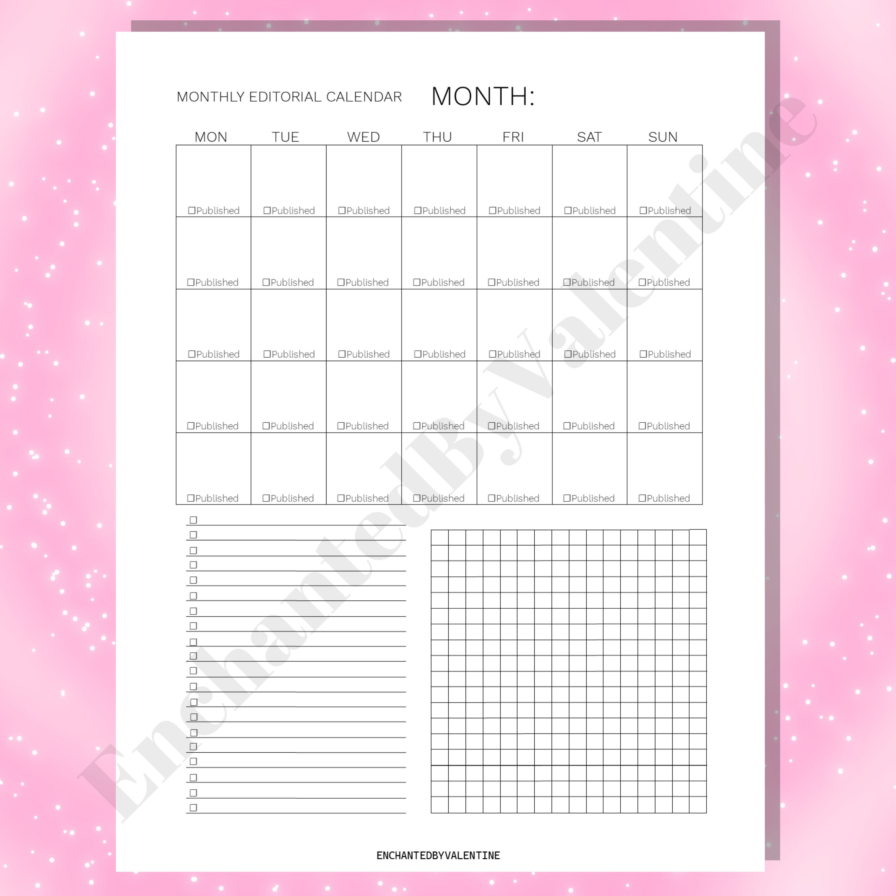 Printable Blog Planner Bundle Blogger Kit Content Strategy - Etsy