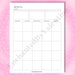 Monthly Calendar on 2 Pages Printable, Letter Size, Minimal, Monthly ...