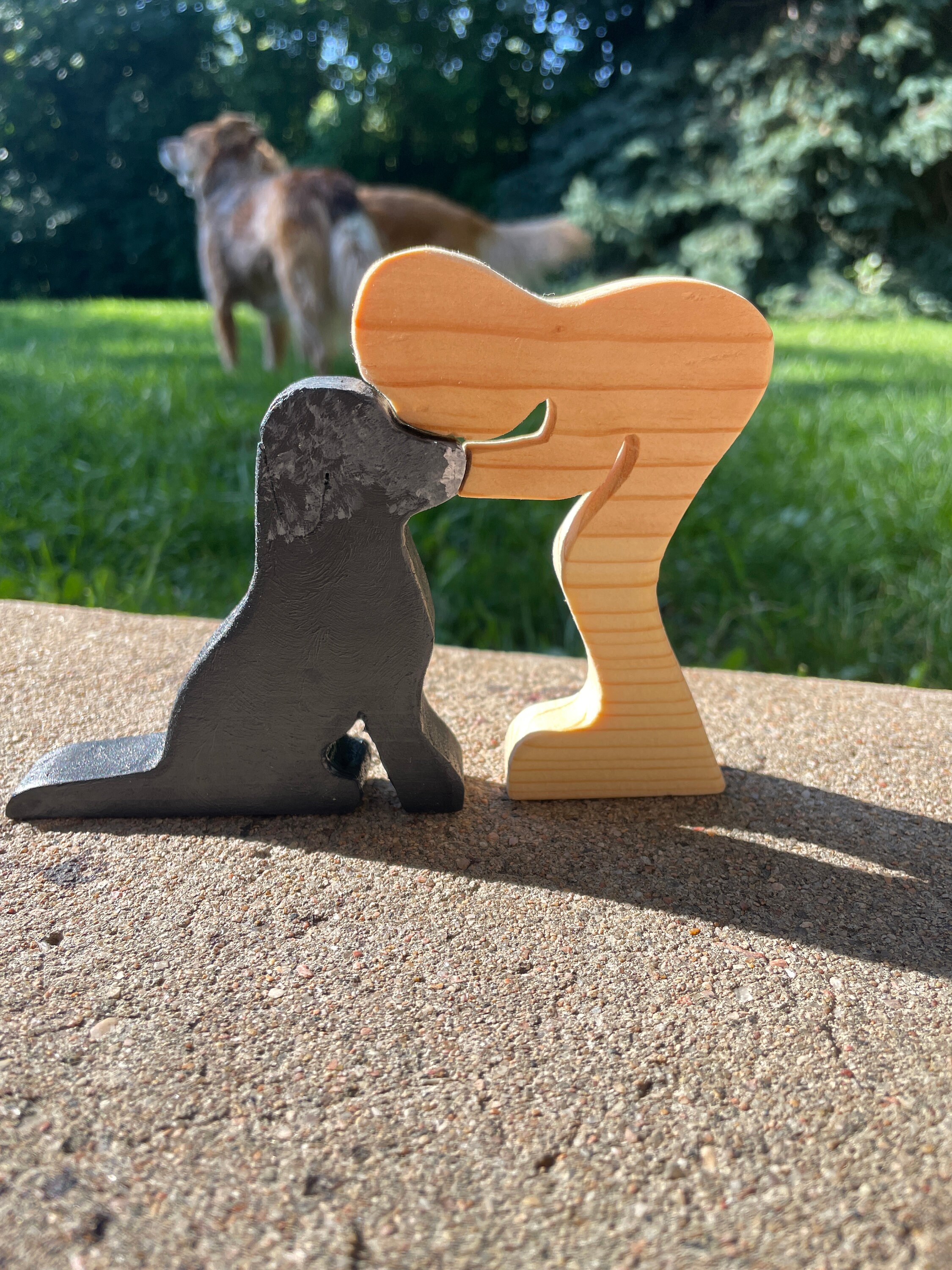 Human & Dog -Companion Figure. Great Pyrenees, Colorado Mountain Dog, Poodle, Doodle, St Bernard. Free customization Free personalization