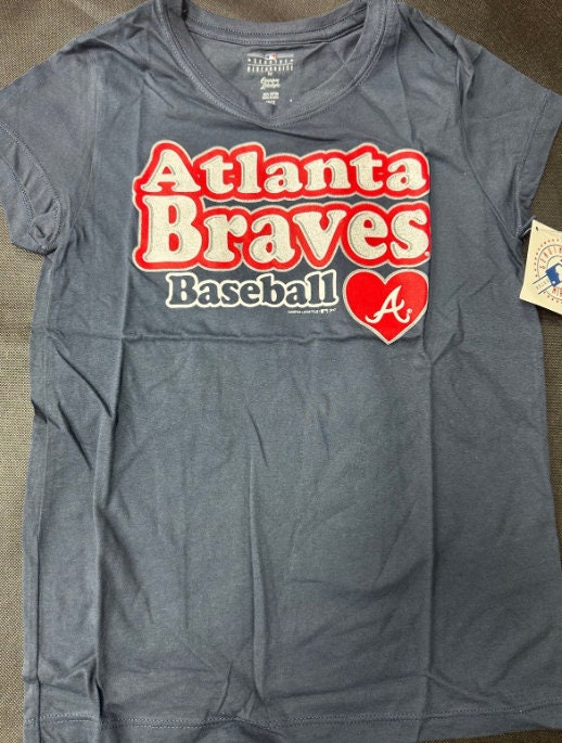 Atlanta Braves Baseball MLB Kids Girls 14/16 T Shirt Xl 