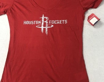 NBA Houston Rockets Women’s Short Sleeve Size Large Red Shirt NWT