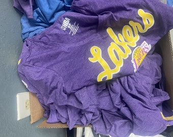 lot of 50 los angeles lakers shirts nba basketball