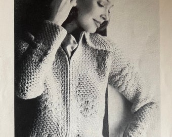 Fun 1970s Zip Jacket Crochet Pattern PDF- instant download