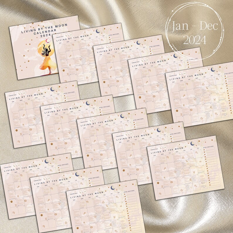 2024 Living by the Moon Calendar Astrological Planner With Do's and Don
