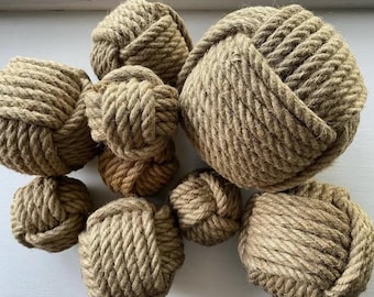 9 Piece Large Lightweight Monkey Fist Rope Décor Package