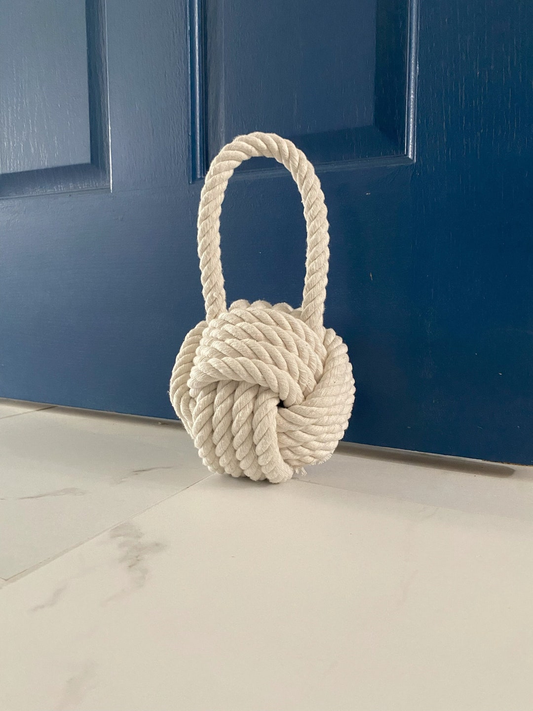 Monkey Fist Rope Doorstop, Rustic Doorstop, Nautical Doorstop, Nautical Weighted Decor, 2lb