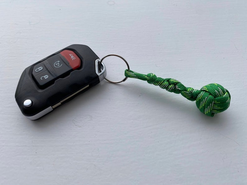 Cork Screw Customizable Monkey Fist Keychain, Lightweight Keychains