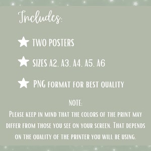 Set of 2 Educational Posters Animal Posters Toddler Posters Neutral Nursery Wall Art Classroom Decor Digital Download image 8