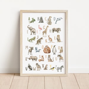 Alphabet Poster | ABC Poster | Animal Alphabet Poster | Educational Poster | Classroom Decor | Playroom Decor | Digital Download