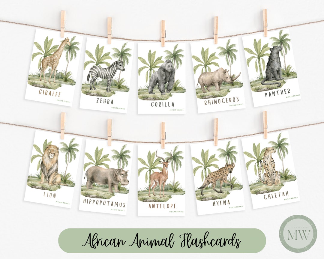 Printable Animal Flashcards | Montessori Flashcards | Kids Flashcards ...