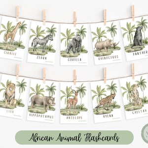 Printable Animal Flashcards | Montessori Flashcards | Kids Flashcards | Preschool Printable Flashcards | Homeschool Flashcards
